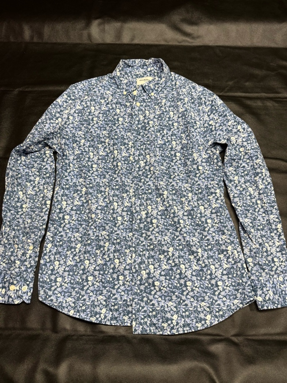 Goodfellow & Co Men's Floral Button-Down Shirt - Blue